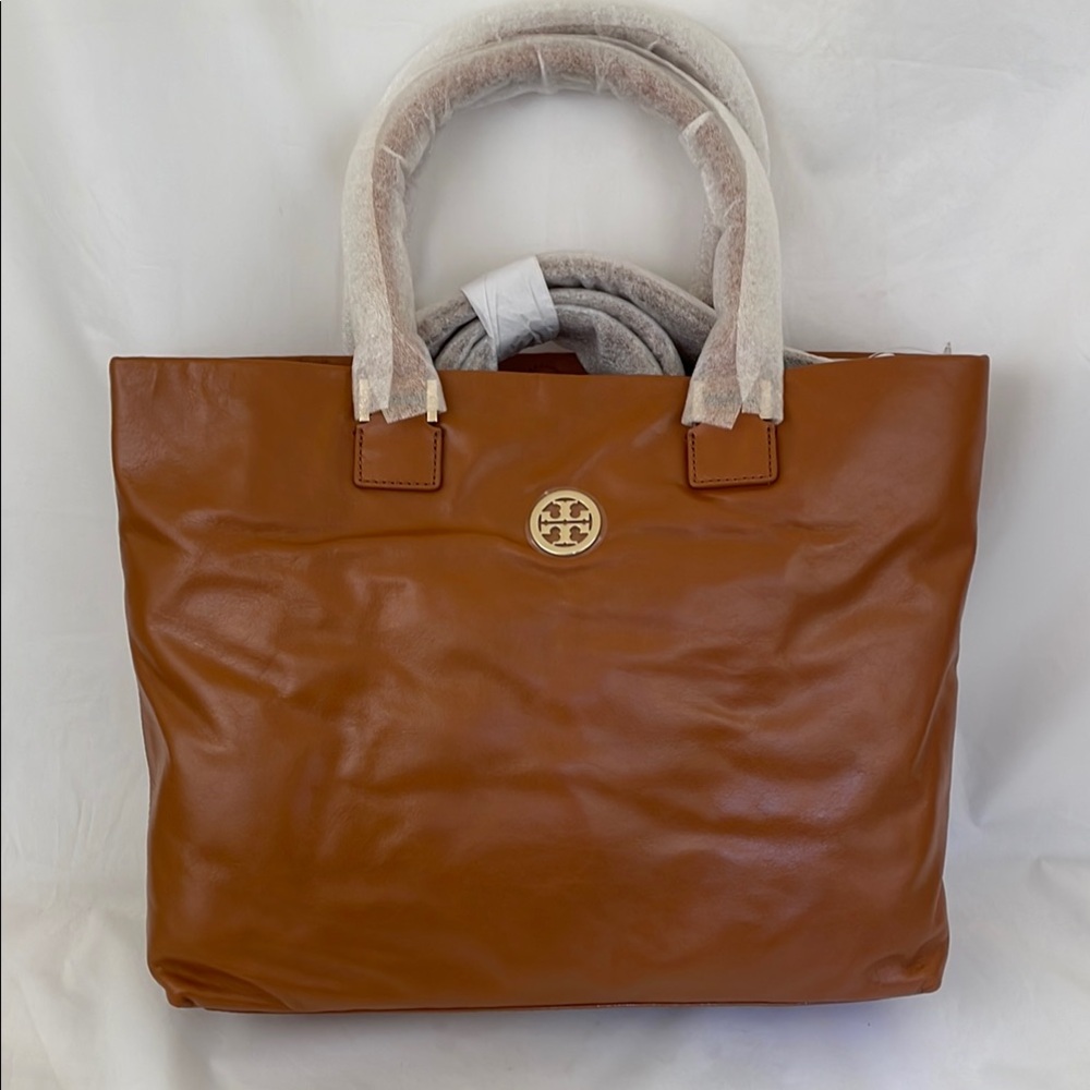 Tory Burch Brown Leather Dena Tote Bag